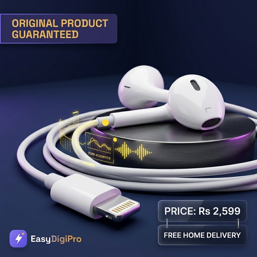 iPhone Lightning Handsfree Earphones view 3