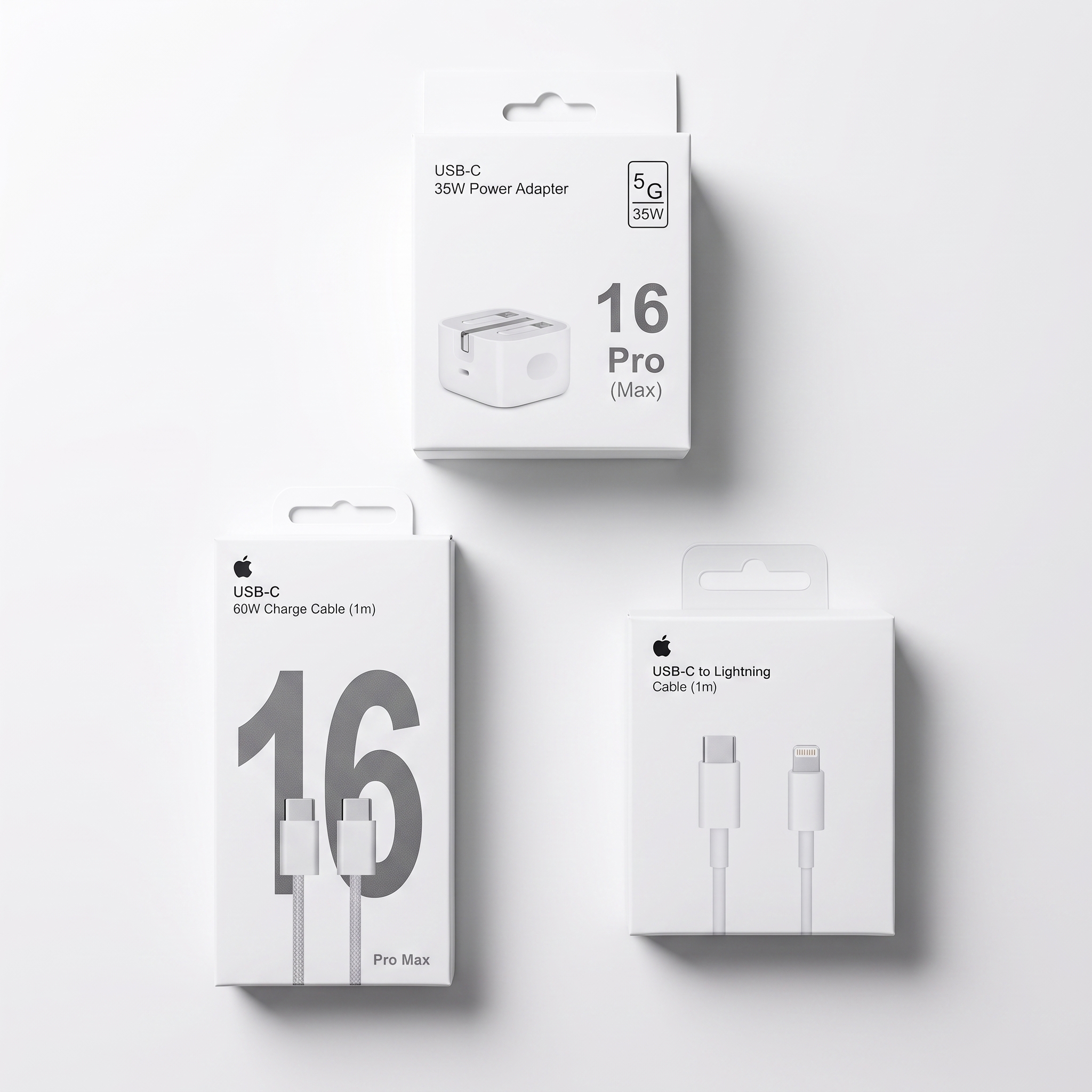 iPhone 35W UK Adapter (3-Pin) + Type-C to Type-C Cable